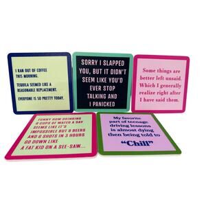 Drinks On Me Funny Snarky Coasters Set 5
